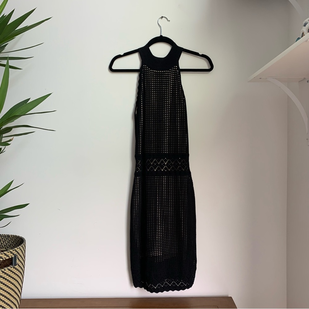 NWOT John + Jenn Black and Beige Bodycon Dress Size S